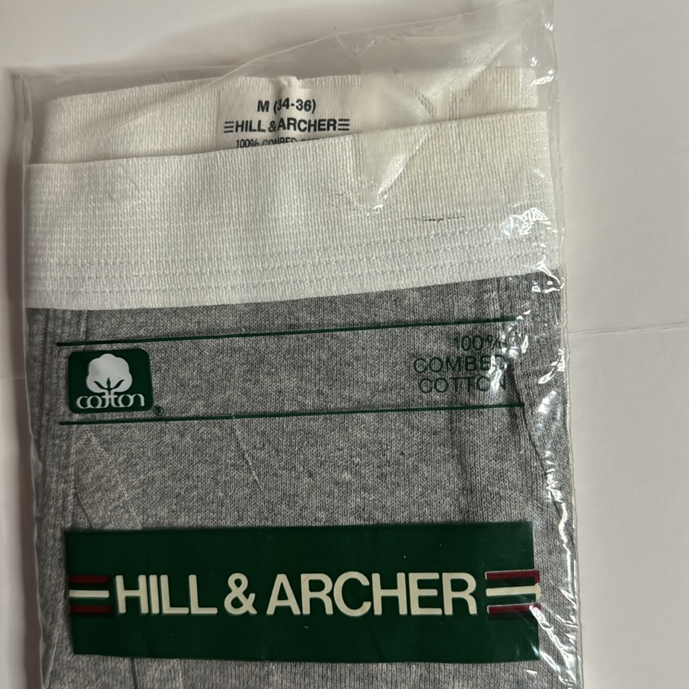 Vintage Rare New sealed package Hill & Archer Mens Briefs, Size Medium - Picture 4 of 6